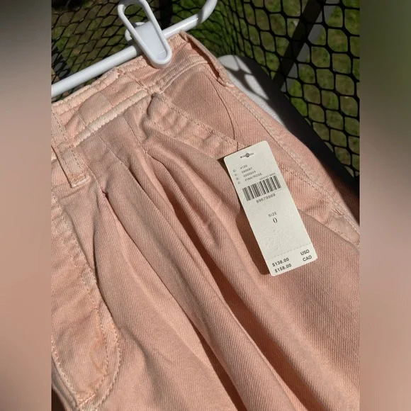 Pilcro Anthropologie Pleated Slouchy Trouser Pink Maxi Skirt Middle Slit Detail - Picture 15 of 17